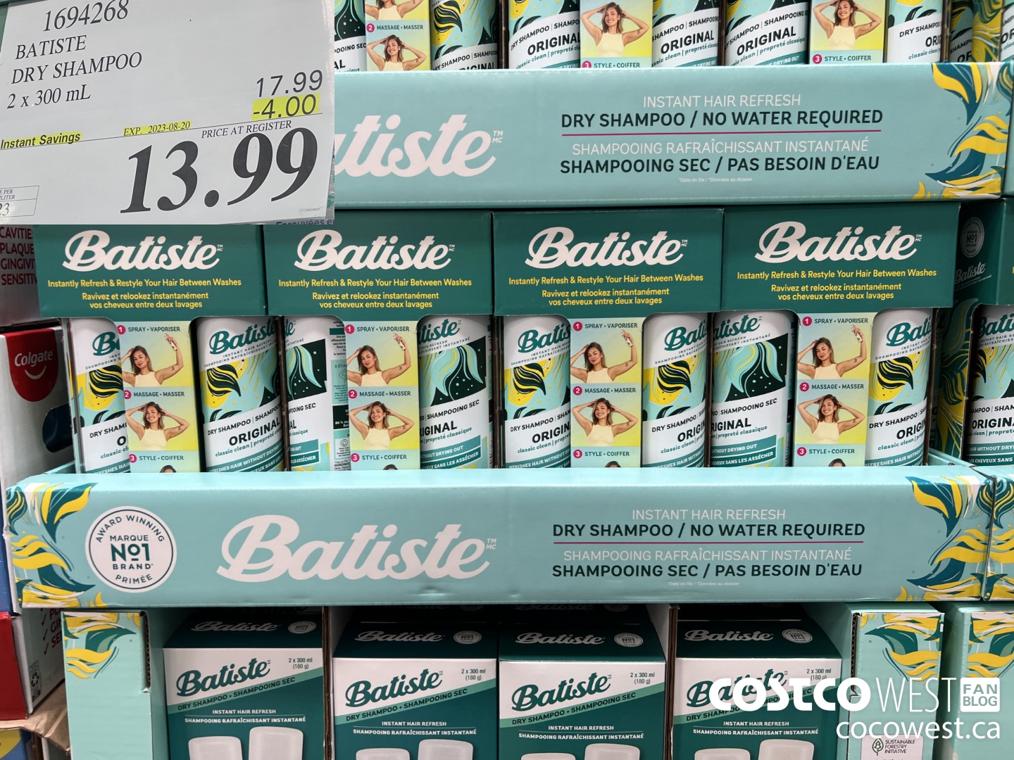 1694268 BATISTE DRY SHAMPOO 2 X 300 ML ($4.00 INSTANT SAVINGS EXPIRES ON 2023-08-20) $13.99