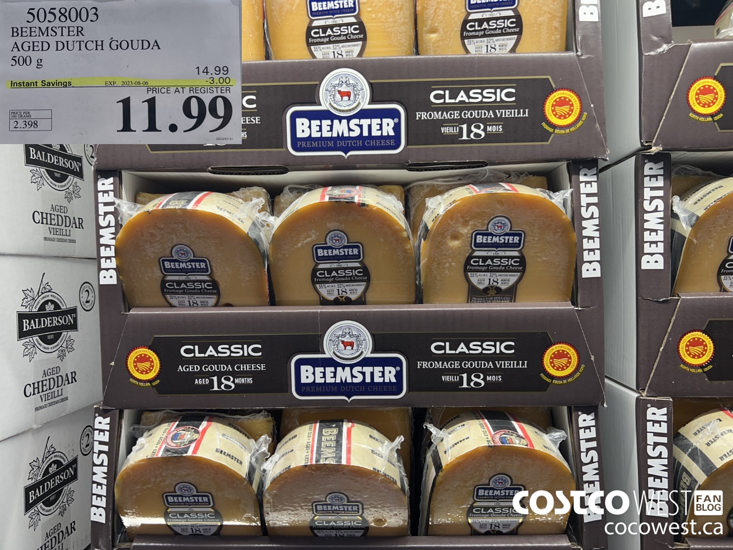 5058003 BEEMSTER AGED DUTCH GOUDA 500 g ($3.00 INSTANT SAVINGS EXPIRES ON 2023-08-06) $11.99