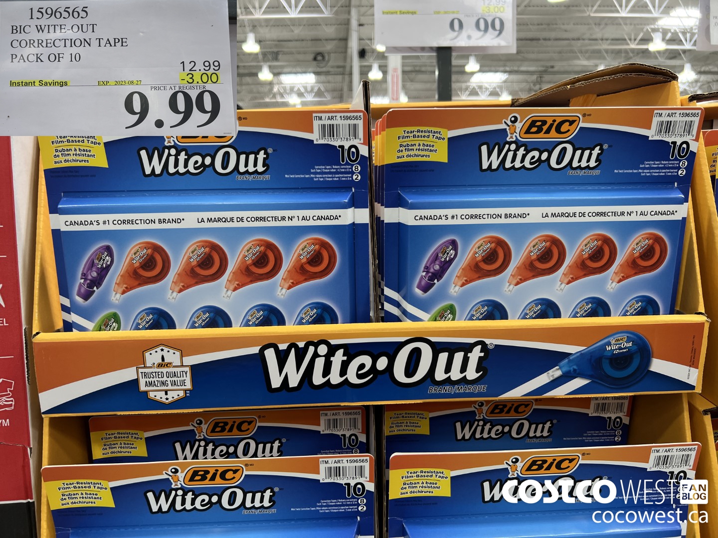 1596565 BIC WITE-OUT CORRECTION TAPE PACK OF 10 ($3.00 INSTANT SAVINGS EXPIRES ON 2023-08-27) $9.99