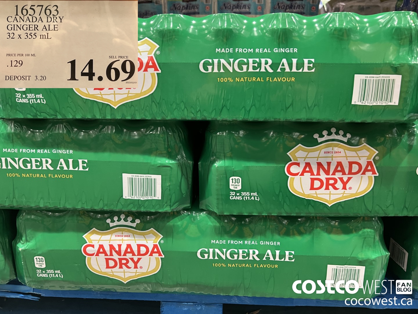 Canada Dry, Ginger Ale (Winter Variety) 355ml x6