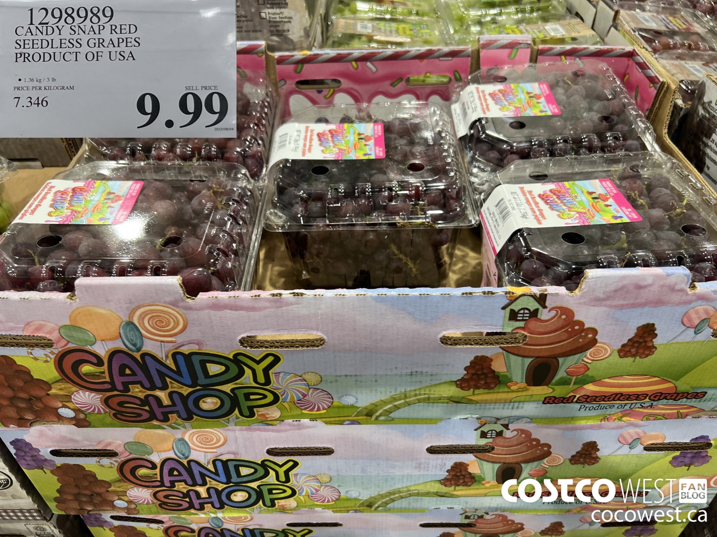 1298989 CANDY SNAP RED SEEDLESS GRAPES PRODUCT OF USA $9.99