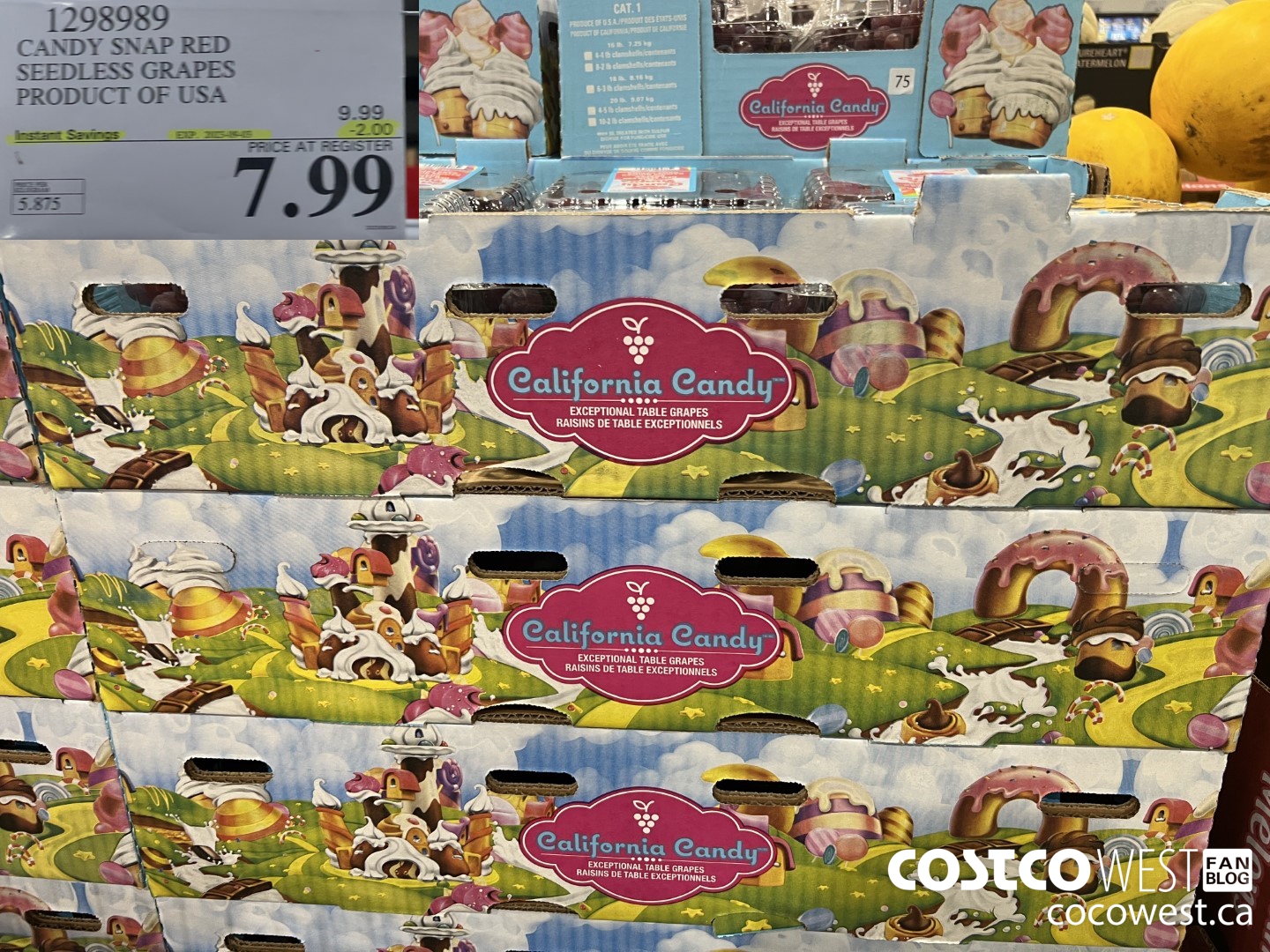 1298989 CANDY SNAP RED SEEDLESS GRAPES PRODUCT OF USA ($2.00 INSTANT SAVINGS) $7.99