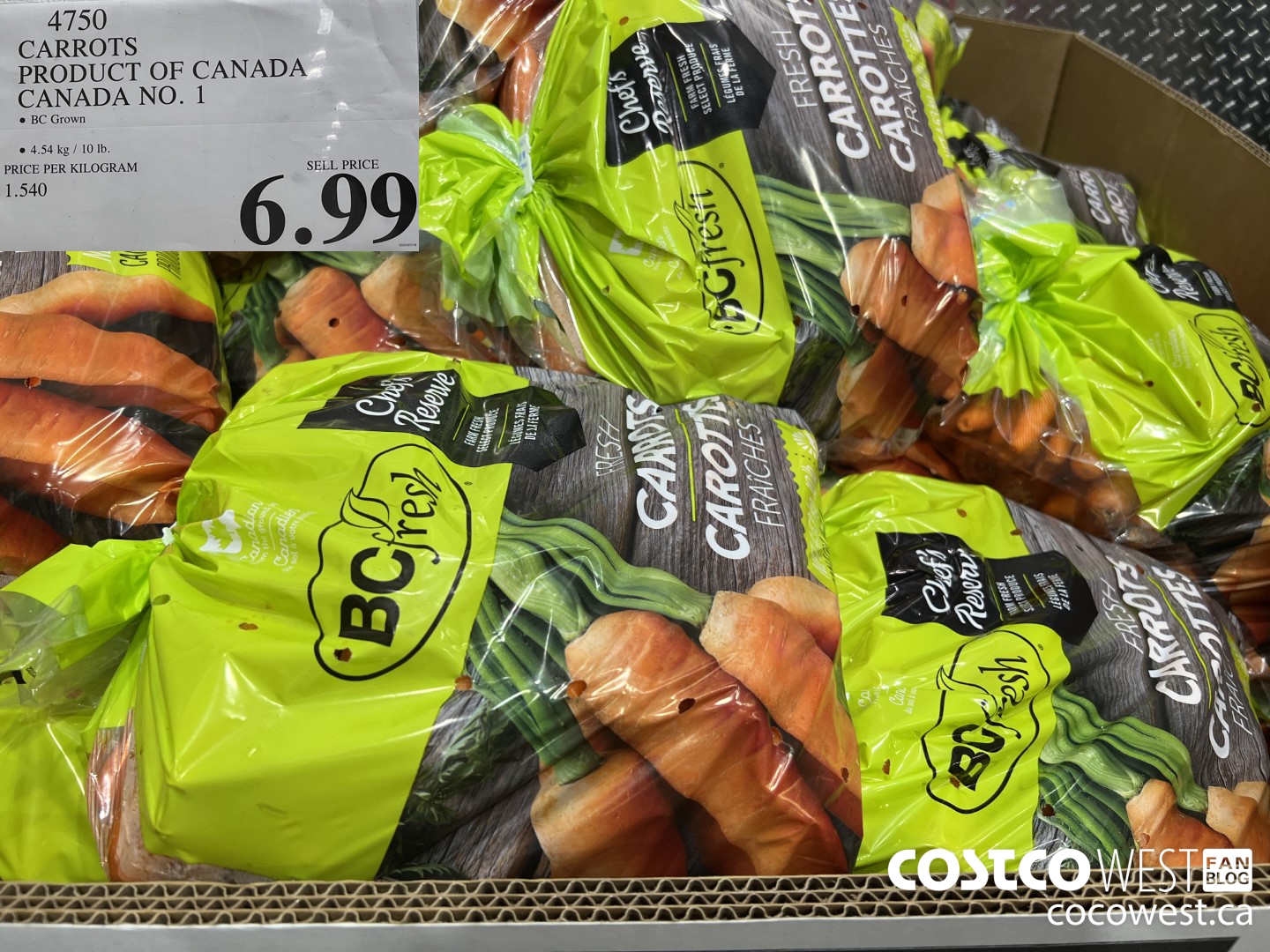4750 CARROTS PRODUCT OF CANADA CANADA NO. 1 $6.99