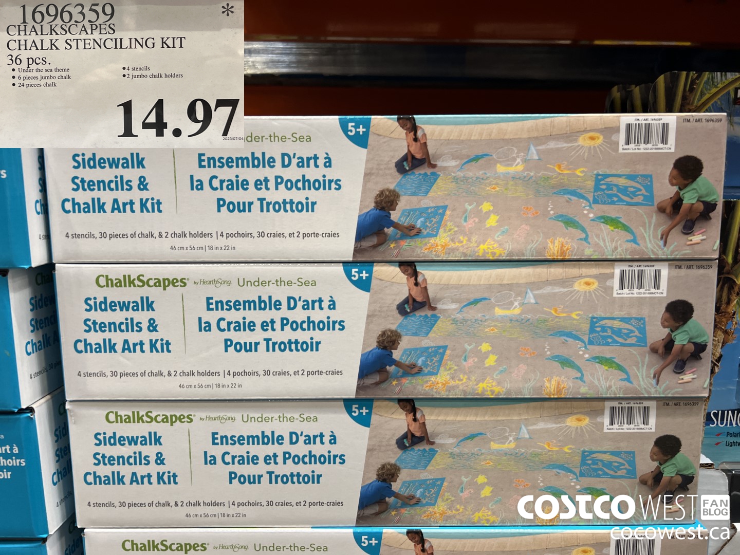 1696359 CHALKSCAPES CHALK STENCILING KIT 36 PCS $14.97