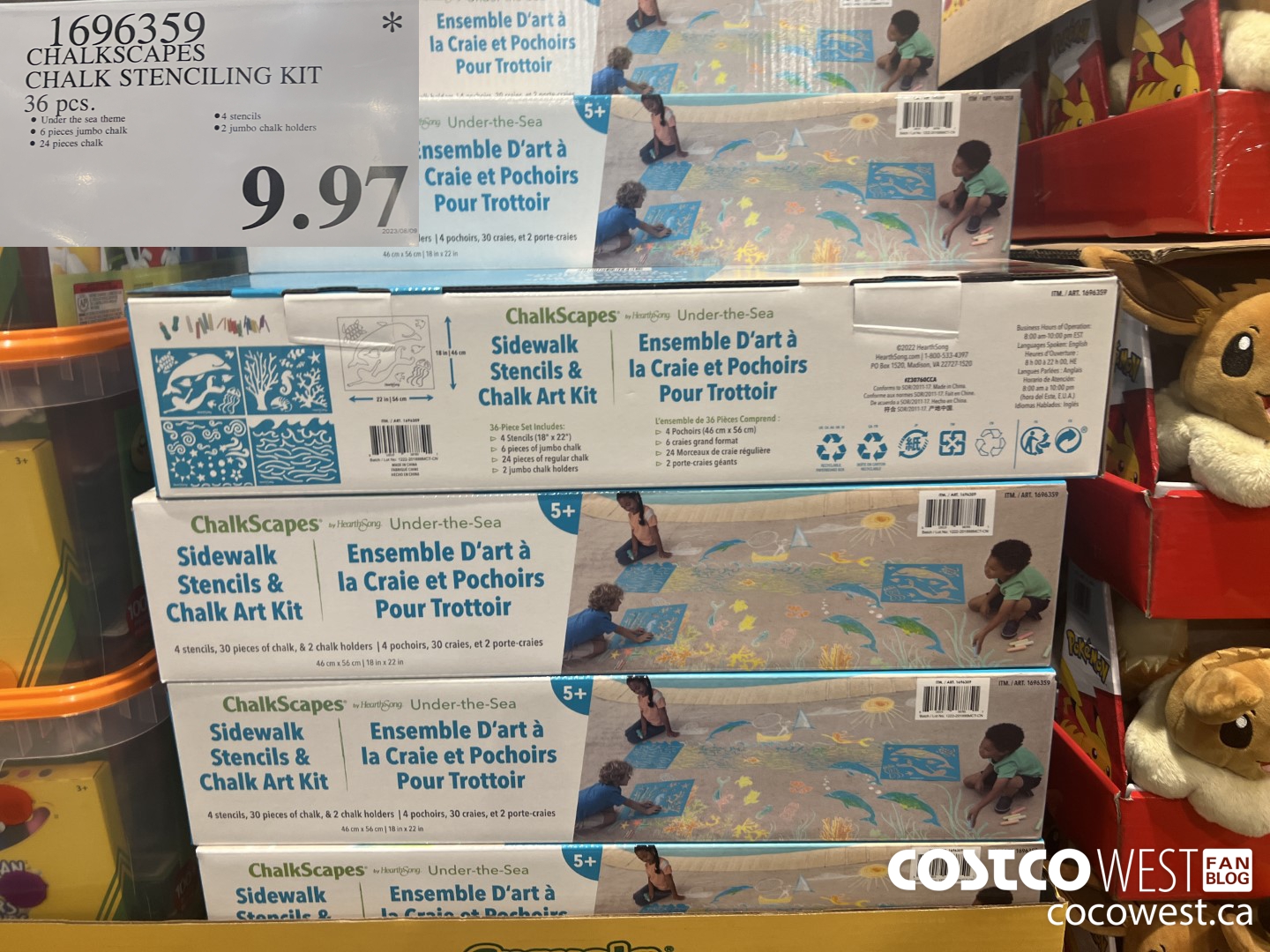 1696359 CHALKSCAPES CHALK STENCILING KIT 36 PCS $9.97