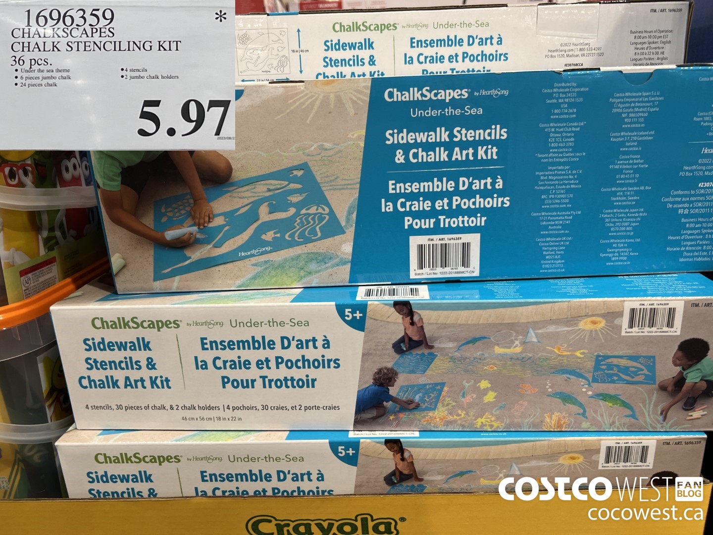 1696359 CHALKSCAPES CHALK STENCILING KIT 36 PCS $5.97