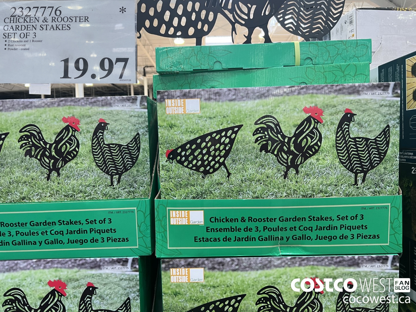 2327776 CHICKEN & ROOSTER GARDEN STAKES SET OF 3 $19.97