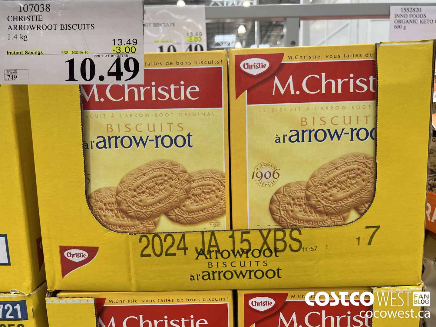 107038 CHRISTIE ARROWROOT BISCUITS 1.4 KG ($3.00 INSTANT SAVINGS EXPIRES ON 2023-08-10) $10.49