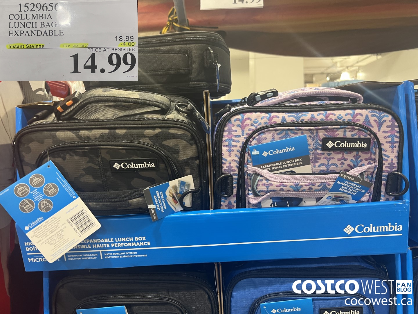1529656 COLUMBIA LUNCH BAG EXPANDABLE ($4.00 INSTANT SAVINGS EXPIRES ON 2023-08-20) $14.99