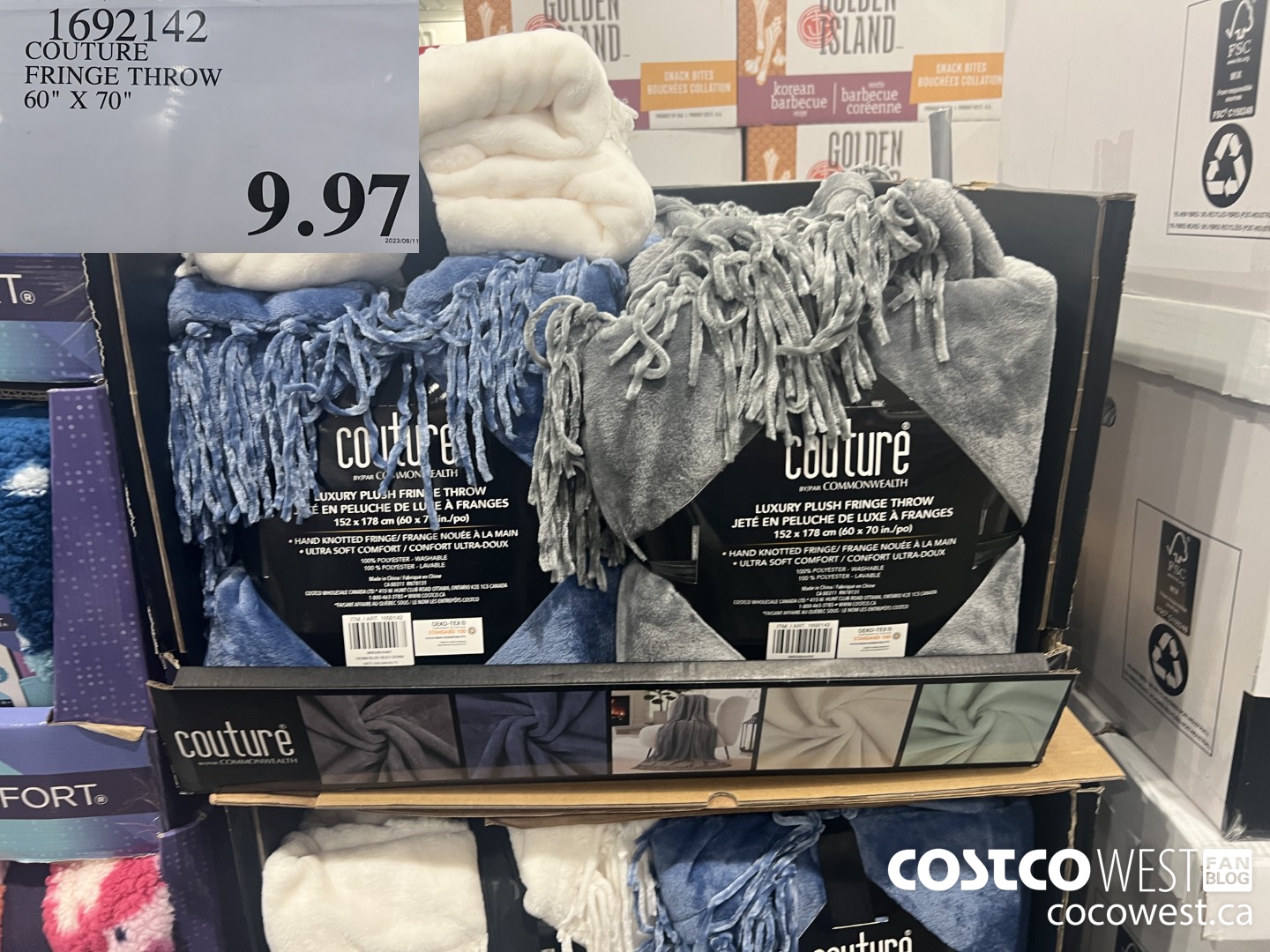 1692142 COUTURE FRINGE THROW 60