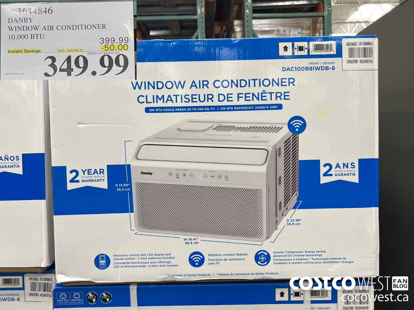 1644846 DANBY WINDOW AIR CONDITIONER 10,000 BTU ($50.00 INSTANT SAVINGS EXPIRES ON 2023-08-25) $349.99