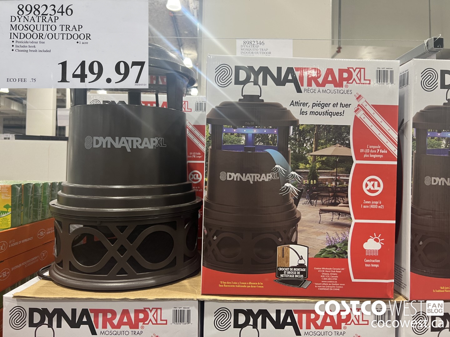 8982346 DYNATRAP MOSQUITO TRAP INDOOR/OUTDOOR $149.97