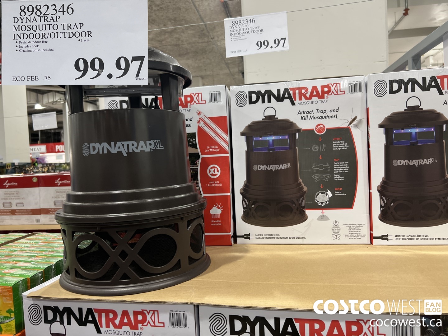 8982346 DYNATRAP MOSQUITO TRAP INDOOR/OUTDOOR $99.97