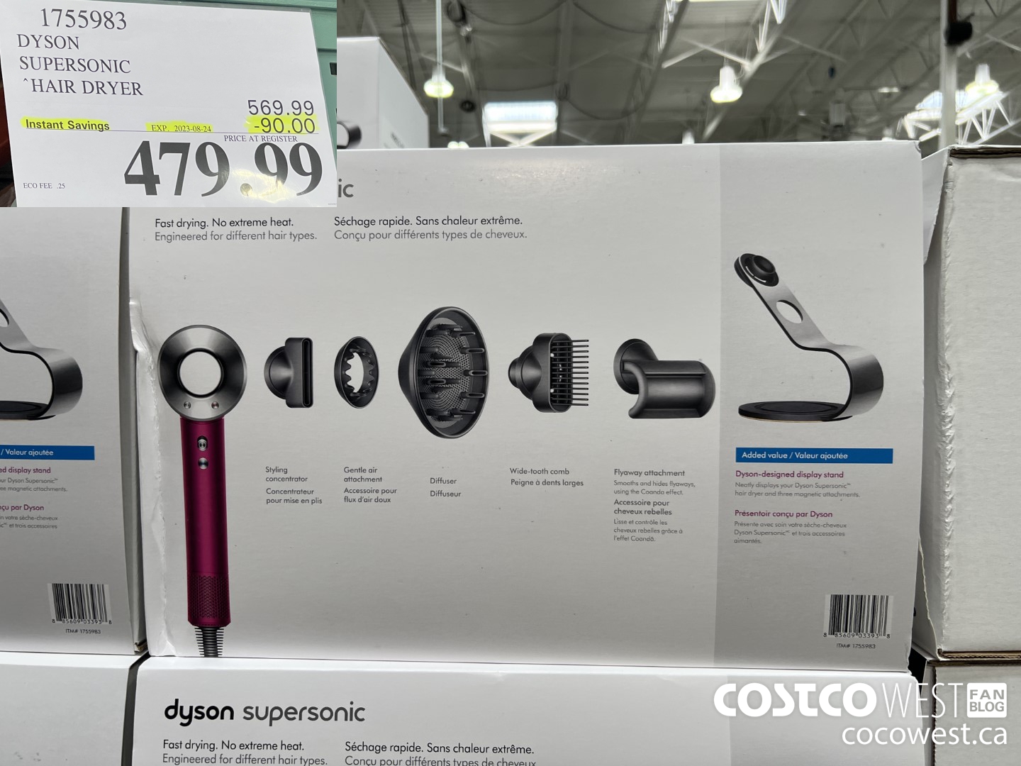 1755983 DYSON SUPERSONIC HAIR DRYER ($90.00 INSTANT SAVINGS EXPIRES ON 2023-08-24) $479.99