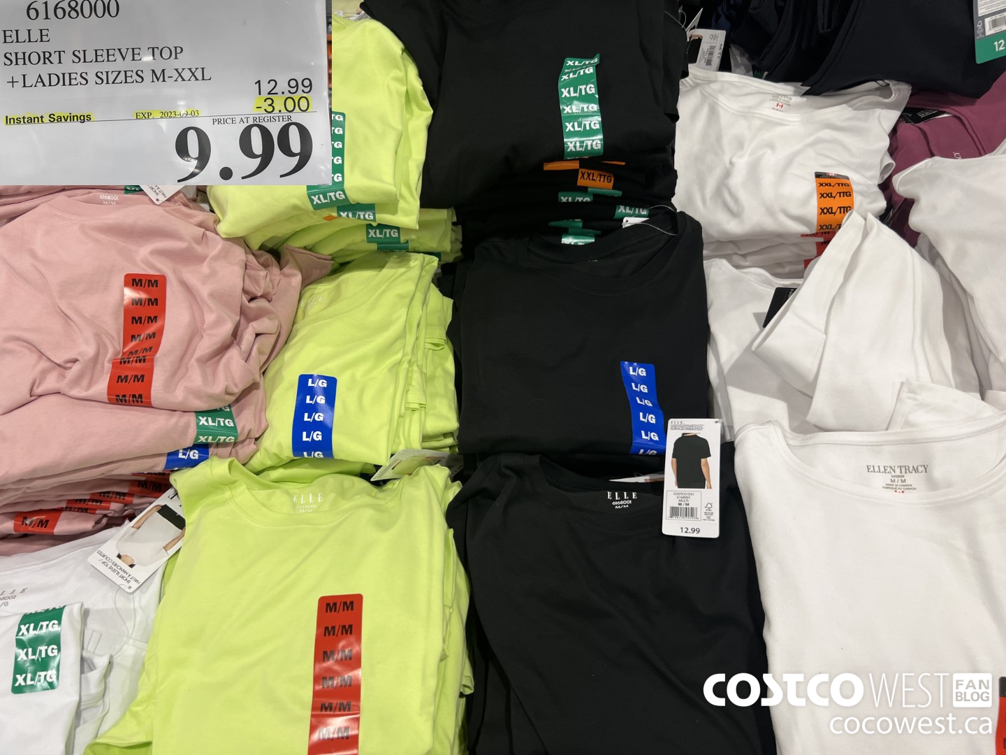 6168000 ELLE SHORT SLEEVE TOP LADIES SIZES M-XXL ($3.00 INSTANT SAVINGS EXPIRES ON 2023-09-03) $9.99