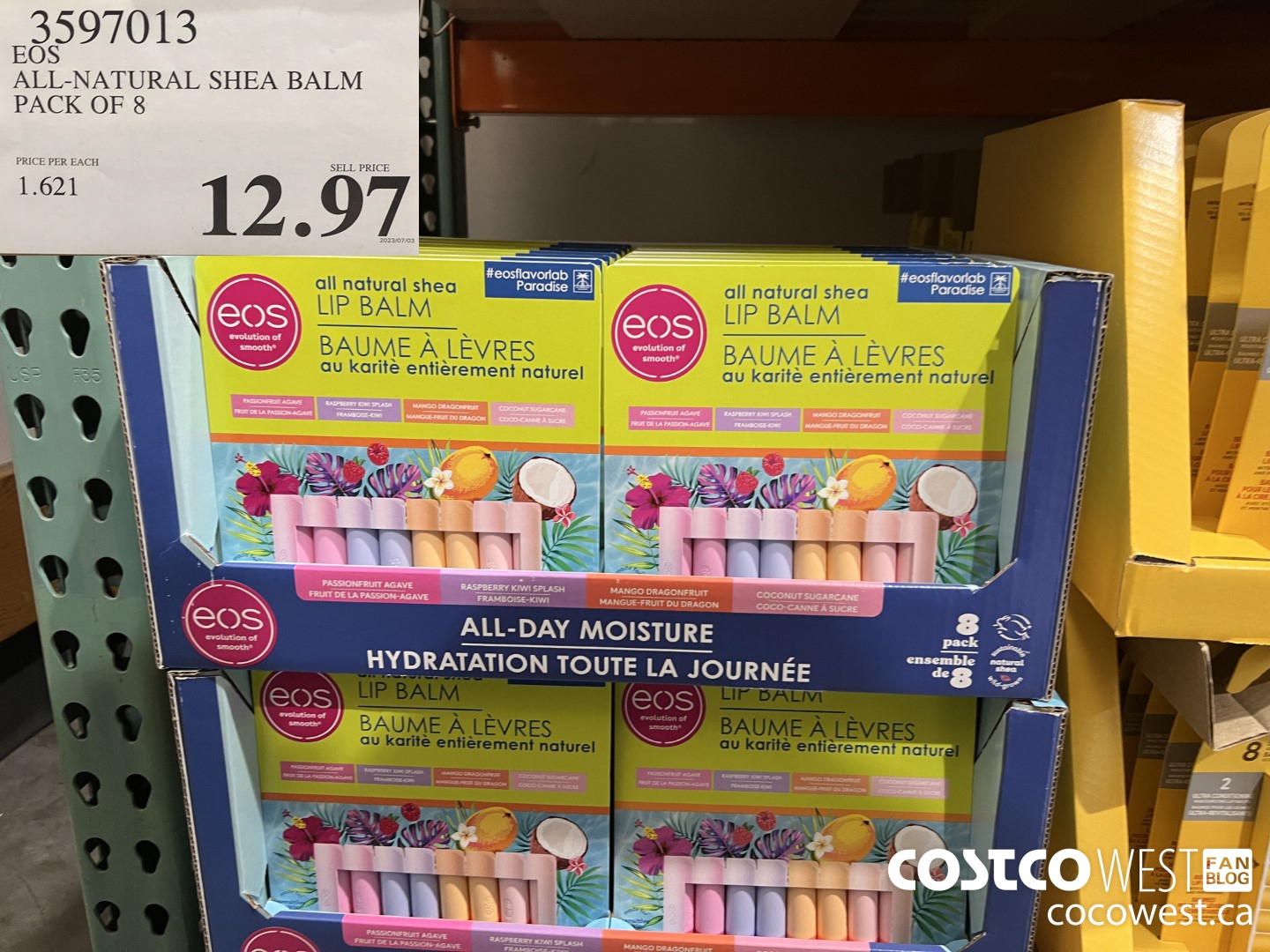 3597013 EOS ALL-NATURAL SHEA BALM PACK OF 8 $12.97