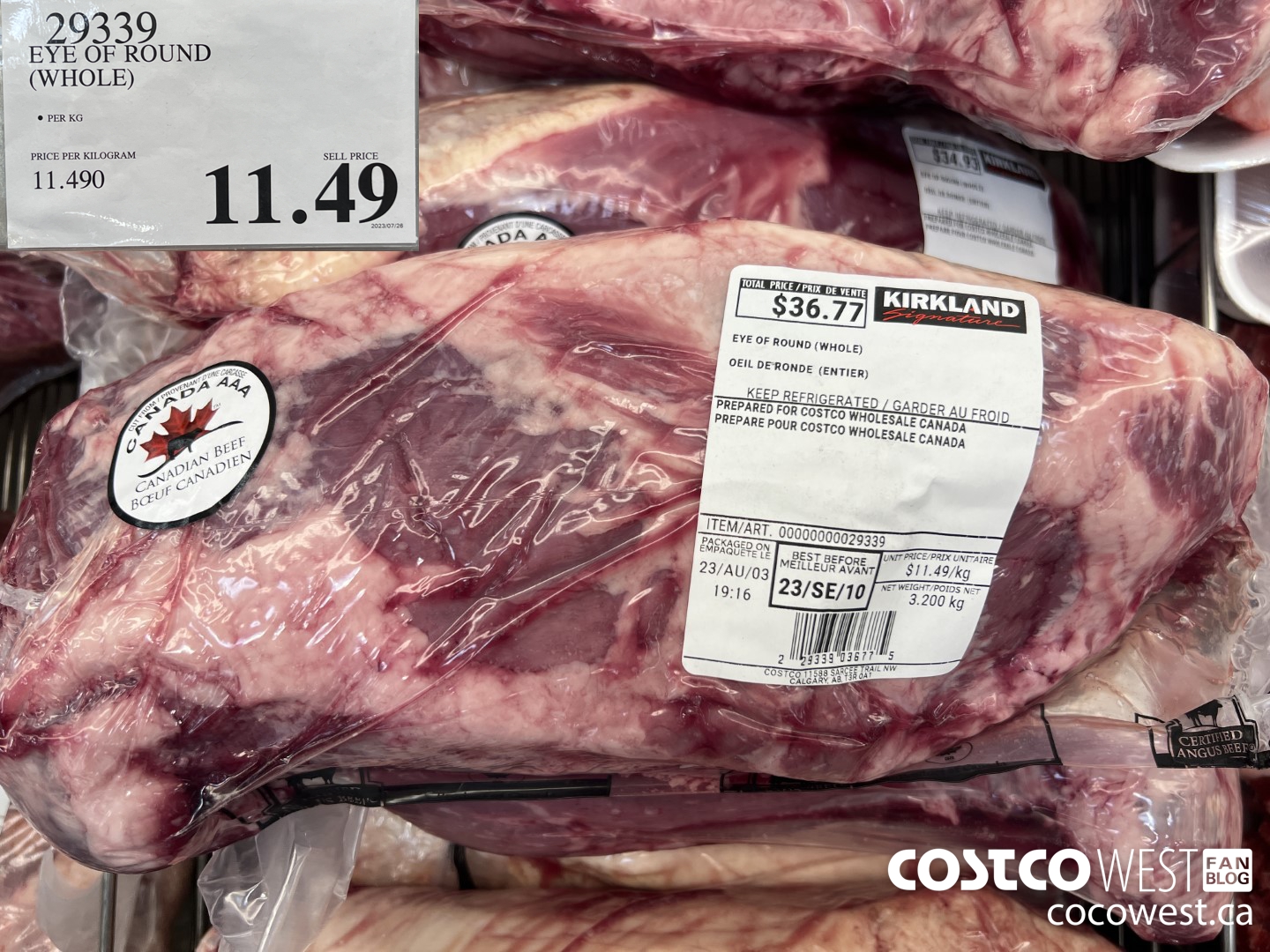 29339 EYE OF ROUND (WHOLE) $11.49