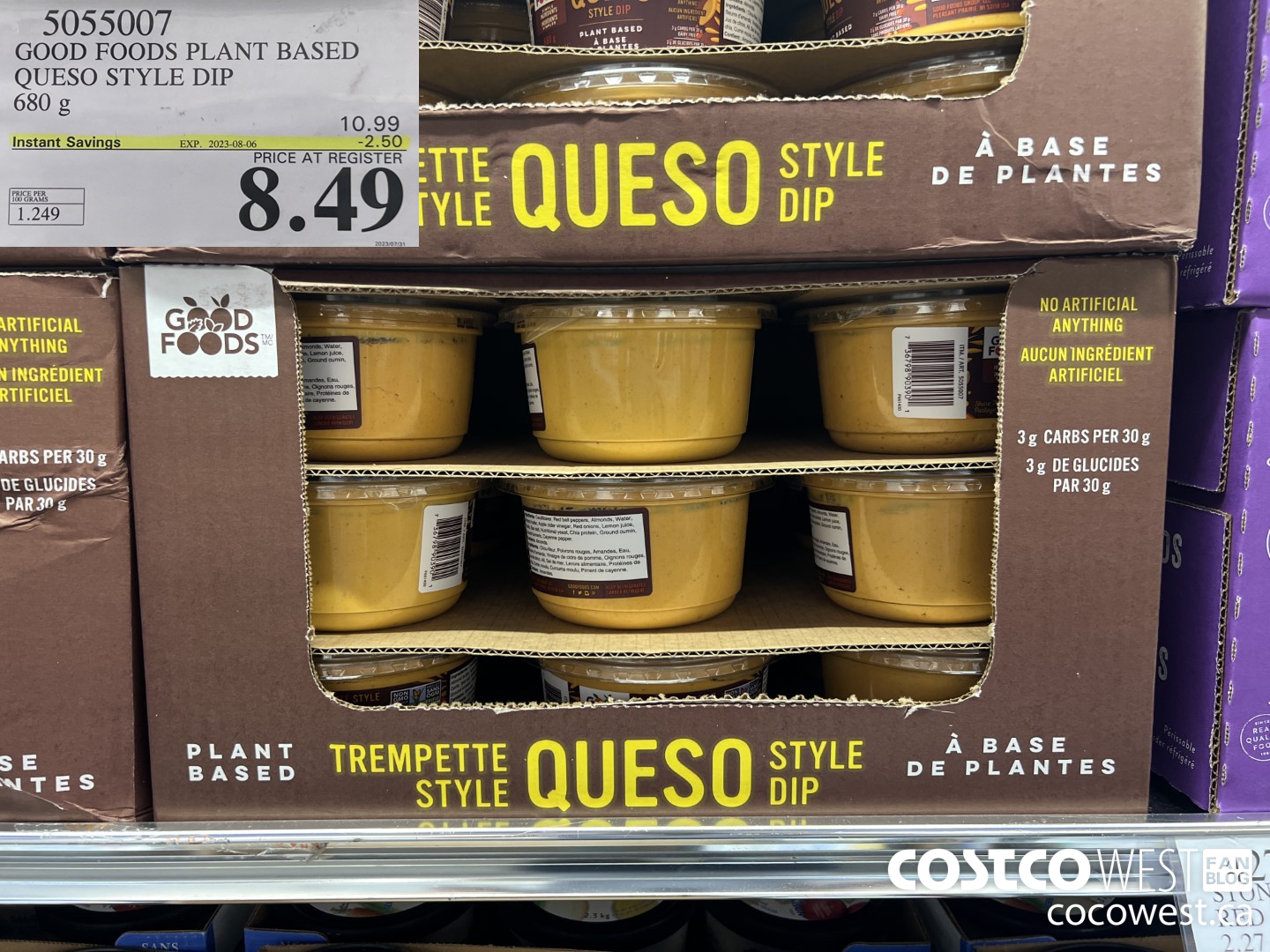 5055007 GOOD FOODS PLANT BASED QUESO STYLE DIP 680 g ($2.50 INSTANT SAVINGS EXPIRES ON 2023-08-06) $8.49