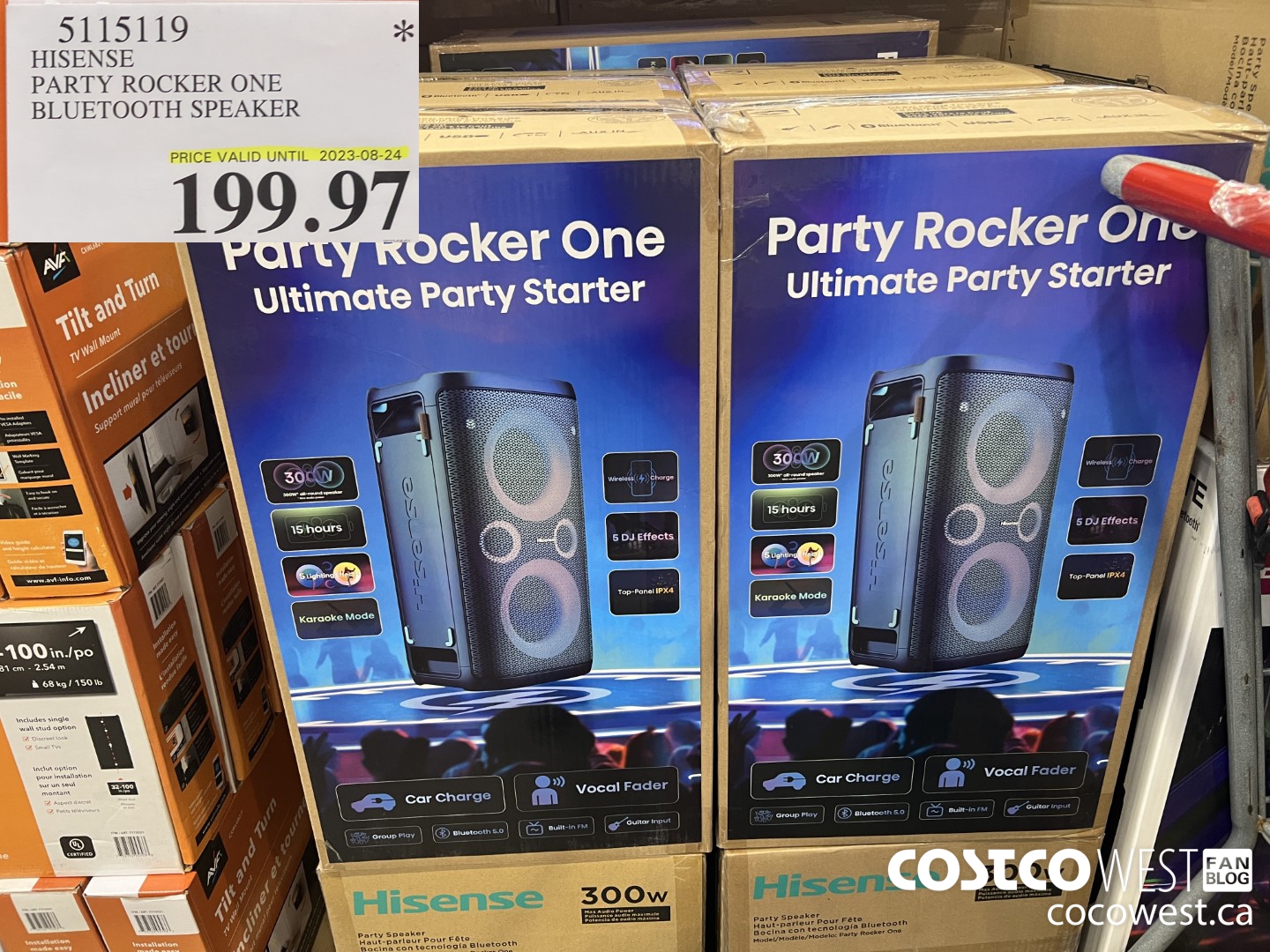 5115119 HISENSE PARTY ROCKER ONE BLUETOOTH SPEAKER (EXPIRES ON 2023-08-24) $199.97