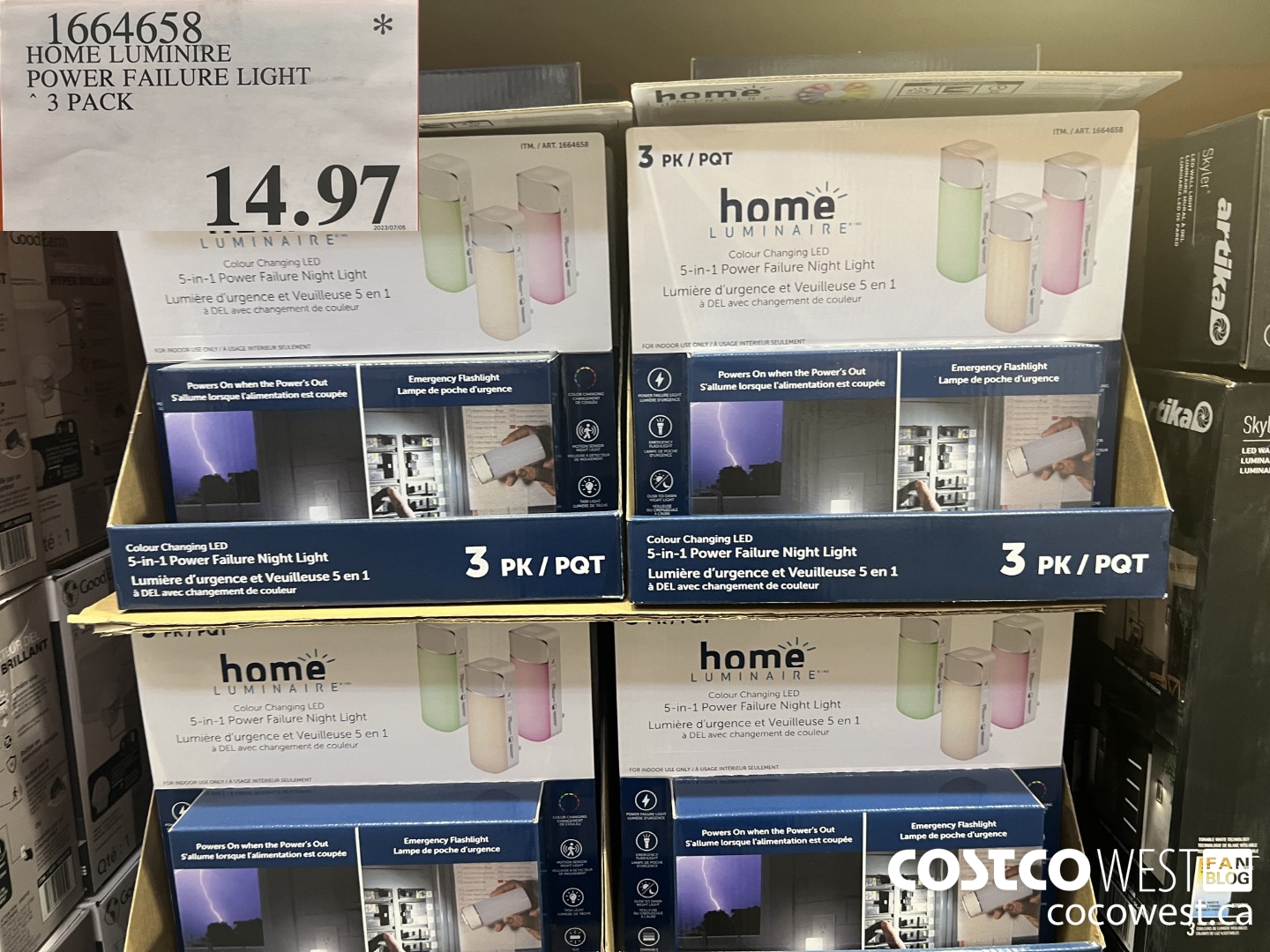 1664658 HOME LUMINIRE POWER FAILURE LIGHT 3 PACK $14.97