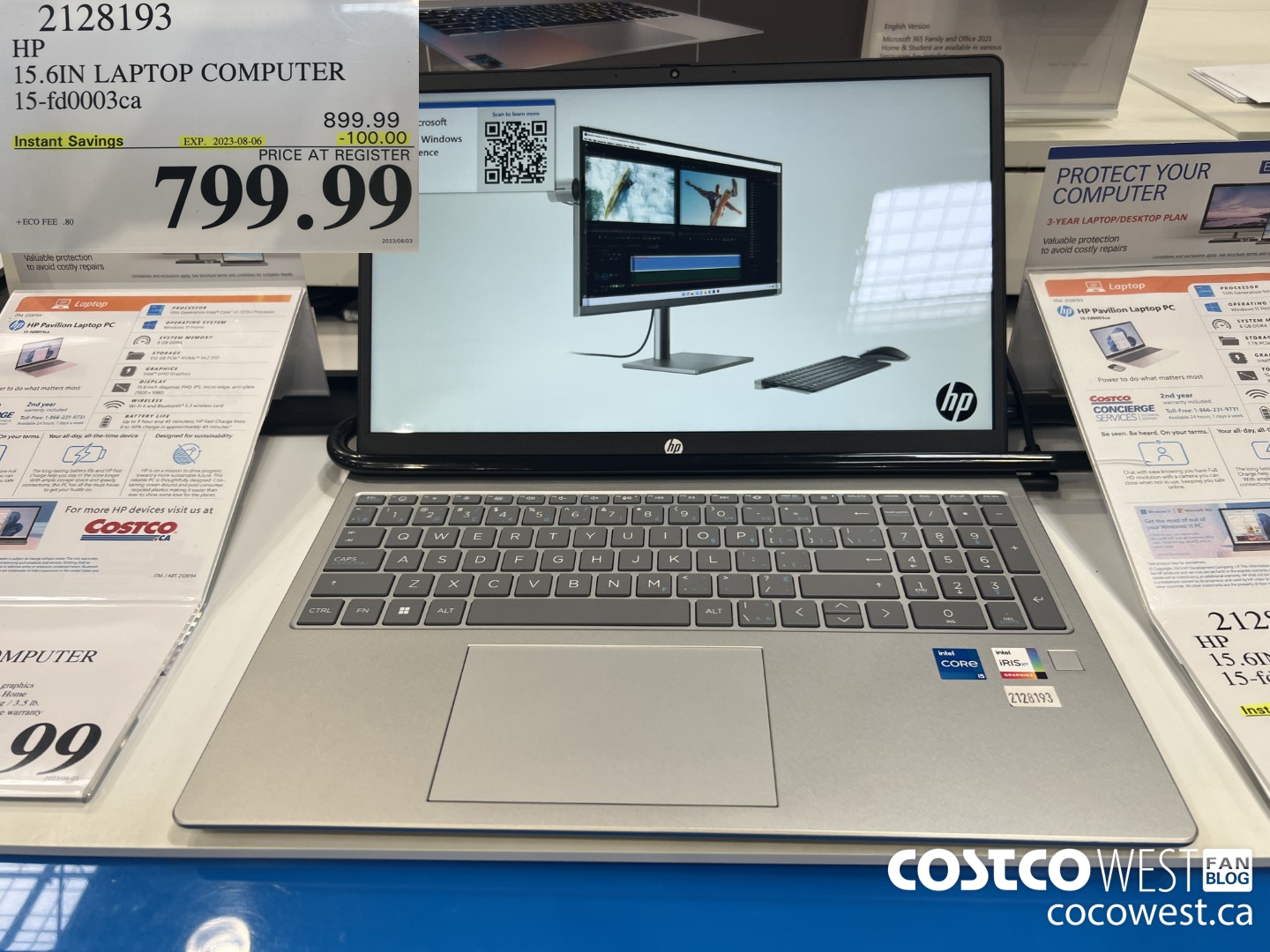 2128193 HP 15.6IN LAPTOP COMPUTER 15-FD0003CA ($100.00 INSTANT SAVINGS EXPIRES ON 2023-08-06) $799.99