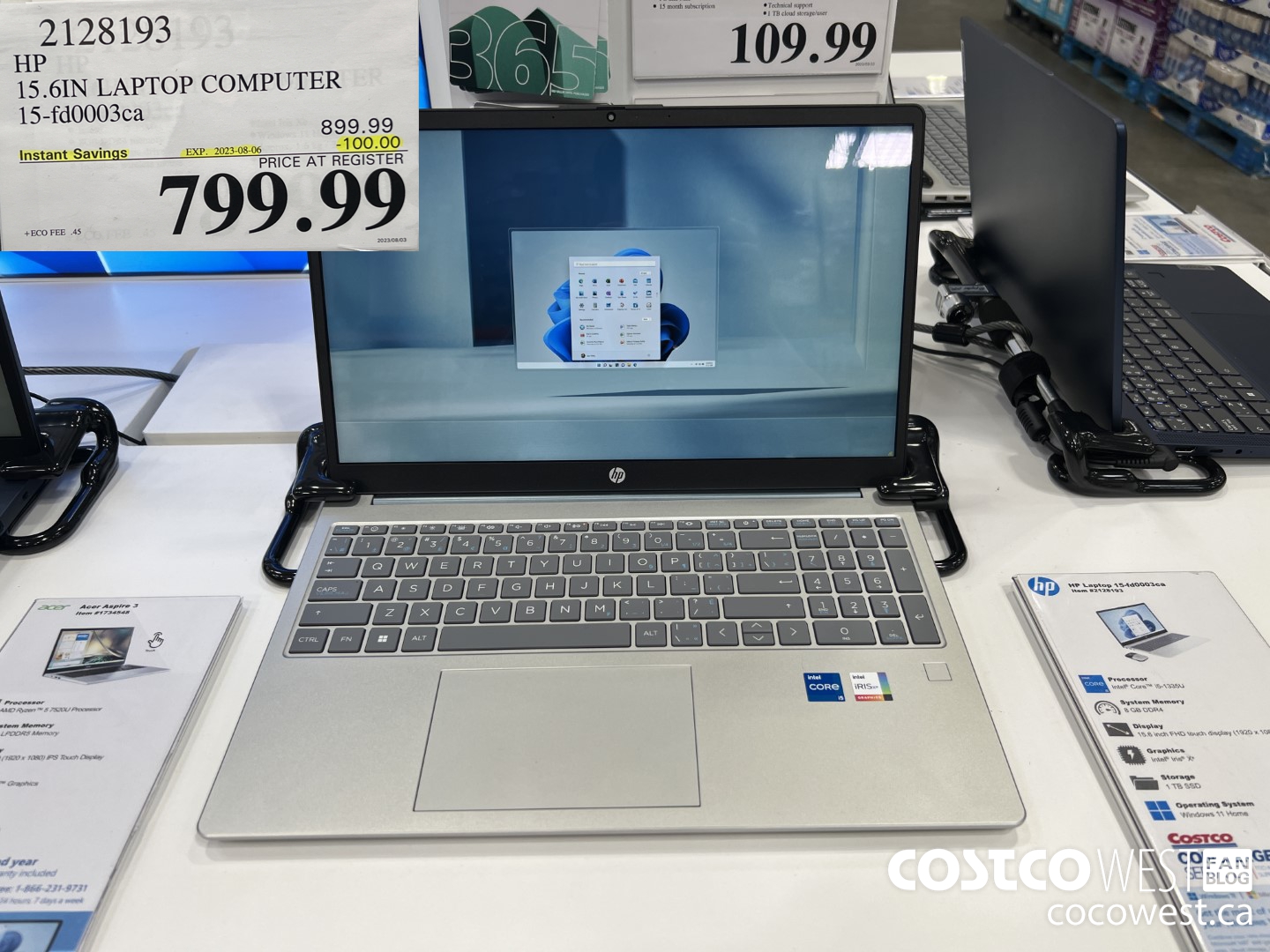 2128193 HP 15.6IN LAPTOP COMPUTER 15-FD0003CA ($100.00 INSTANT SAVINGS EXPIRES ON 2023-08-06) $799.99