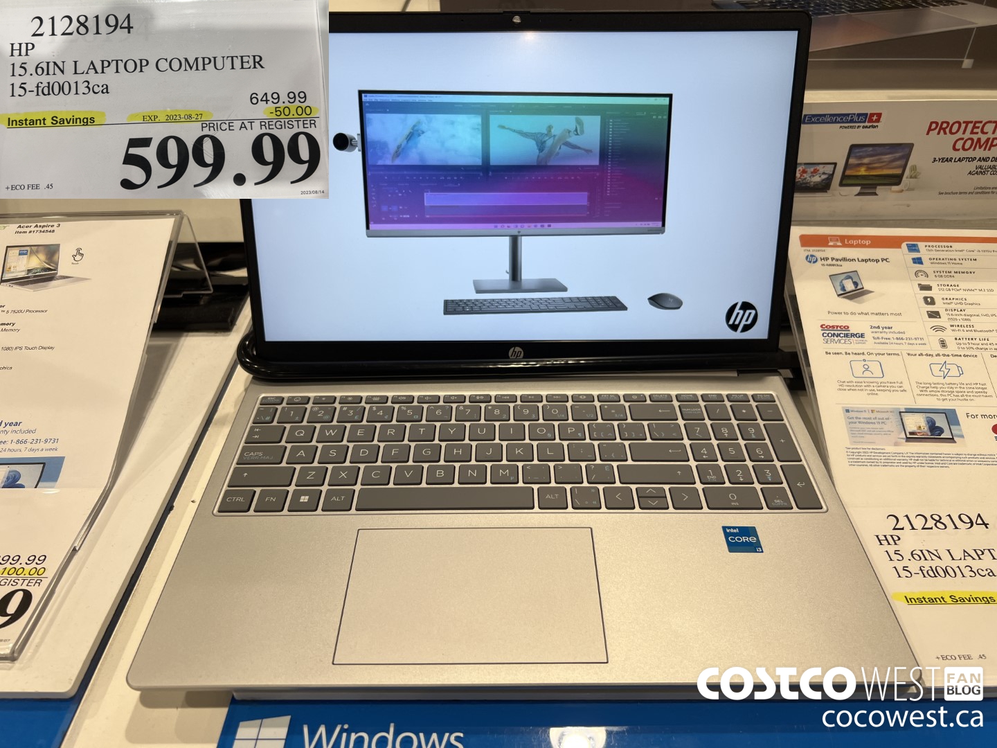 2128194 HP 15.6IN LAPTOP COMPUTER 15-FD0013CA ($50.00 INSTANT SAVINGS EXPIRES ON 2023-08-27) $599.99