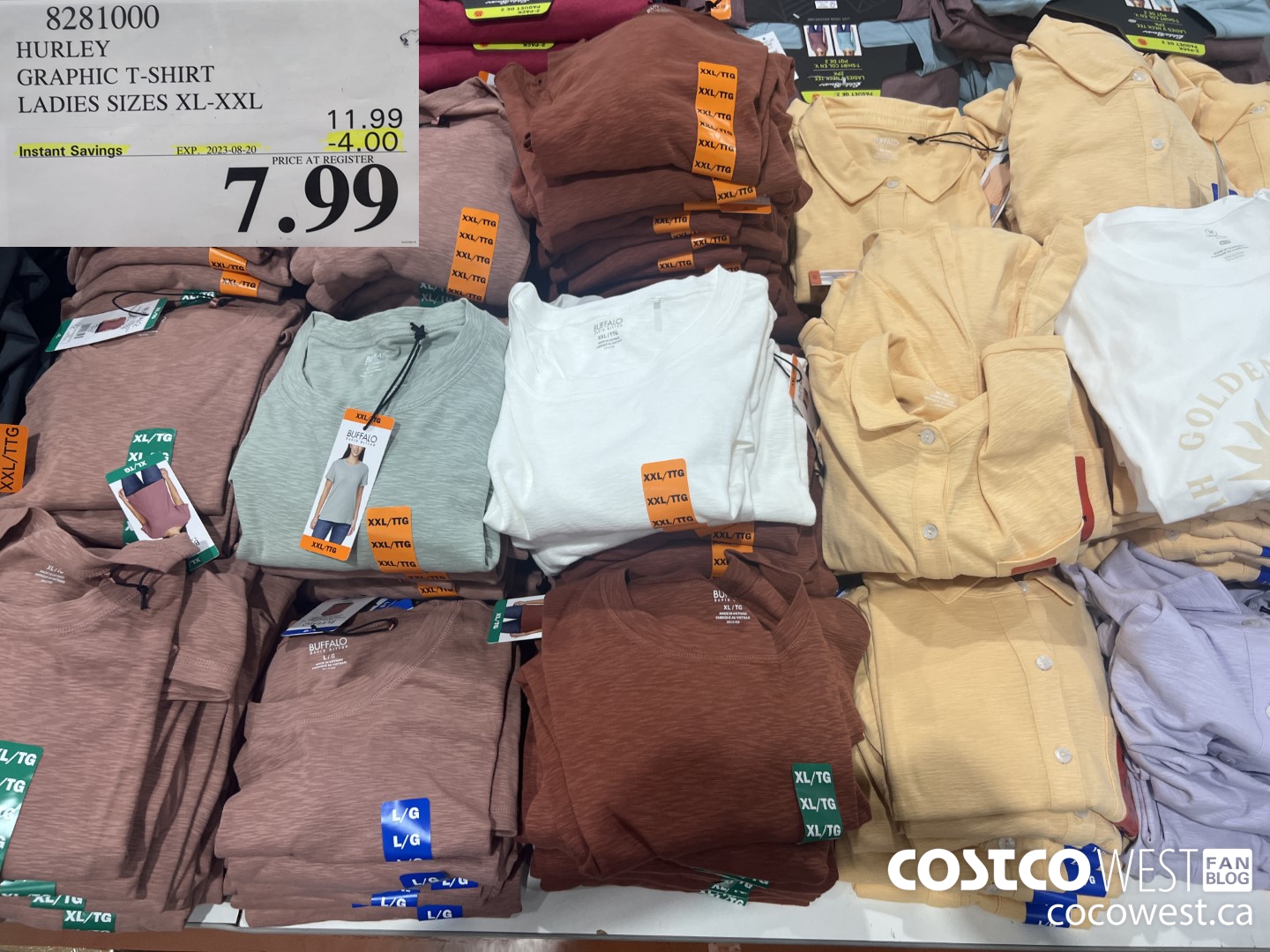 8281000 HURLEY GRAPHIC T-SHIRT LADIES SIZES S-XXL ($4.00 INSTANT SAVINGS EXPIRES ON 2023-08-20) $7.99