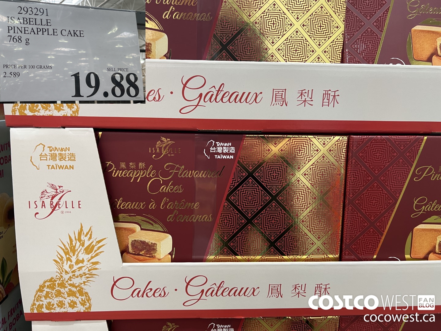 293291 ISABELLE PINEAPPLE CAKE 768 G $19.88