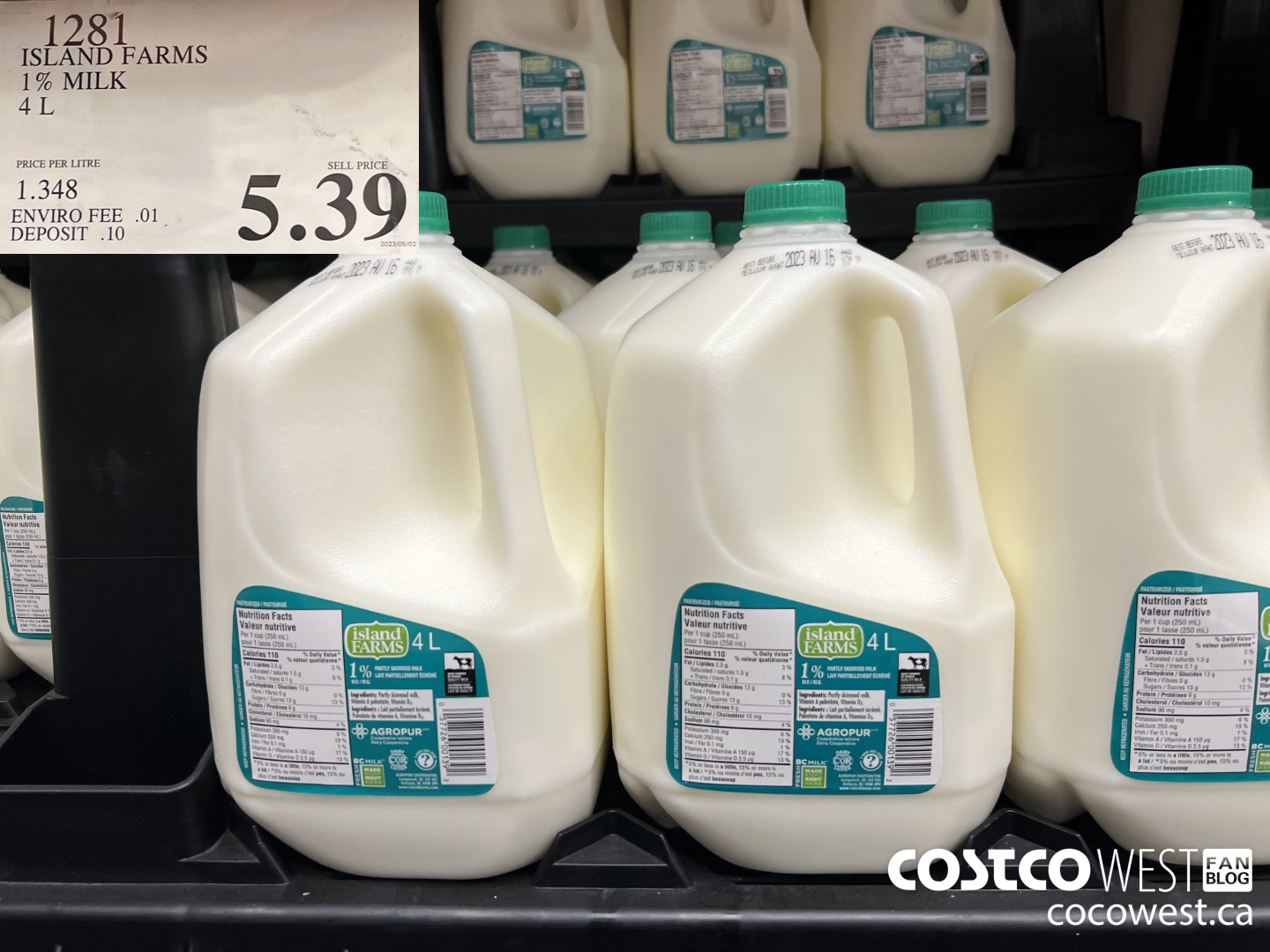 1281 ISLAND FARMS 1% MILK 4L $5.39
