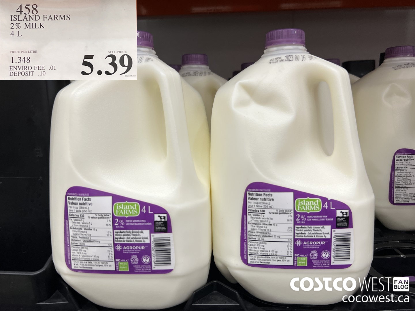 458 ISLAND FARMS 2% MILK 4L $5.39