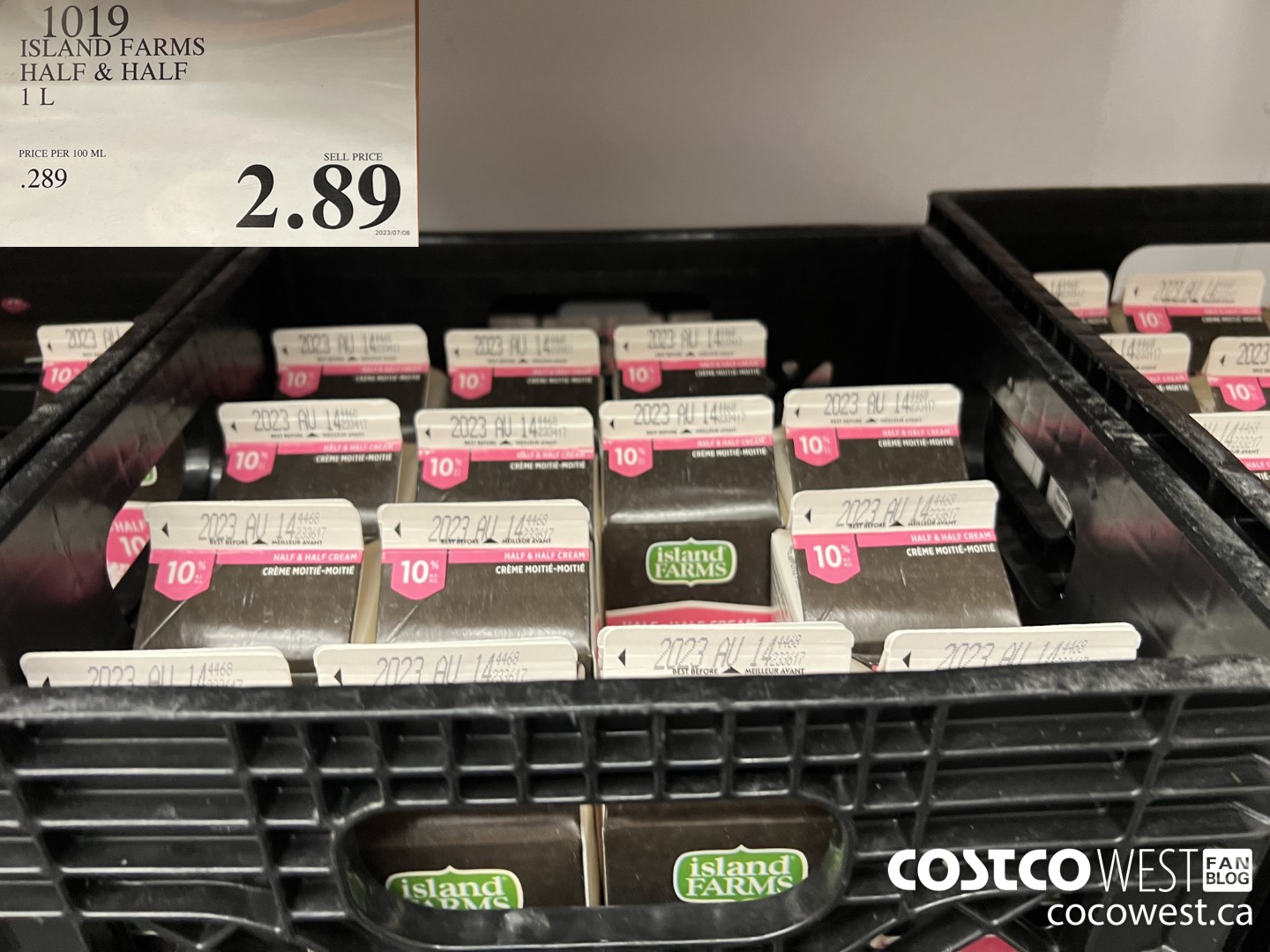 1019 ISLAND FARMS HALF & HALF 1L $2.89