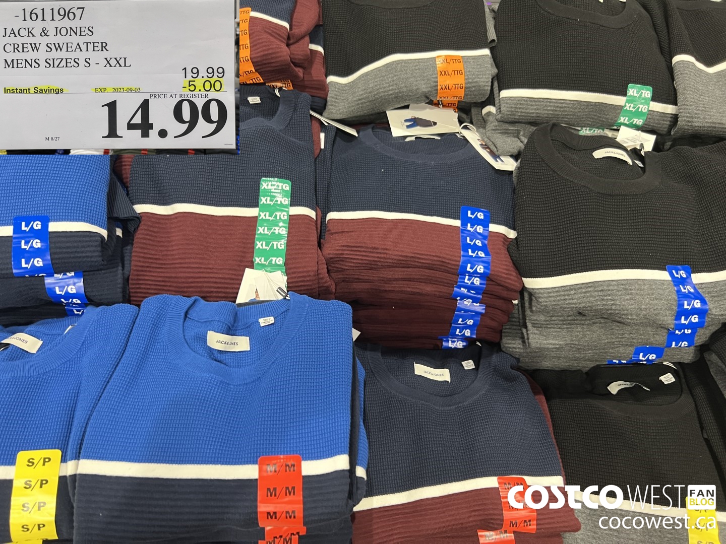 1611967 JACK & JONES CREW SWEATER MENS SIZES S - XXL ($5.00 INSTANT SAVINGS EXPIRES ON 2023-09-03) $14.99