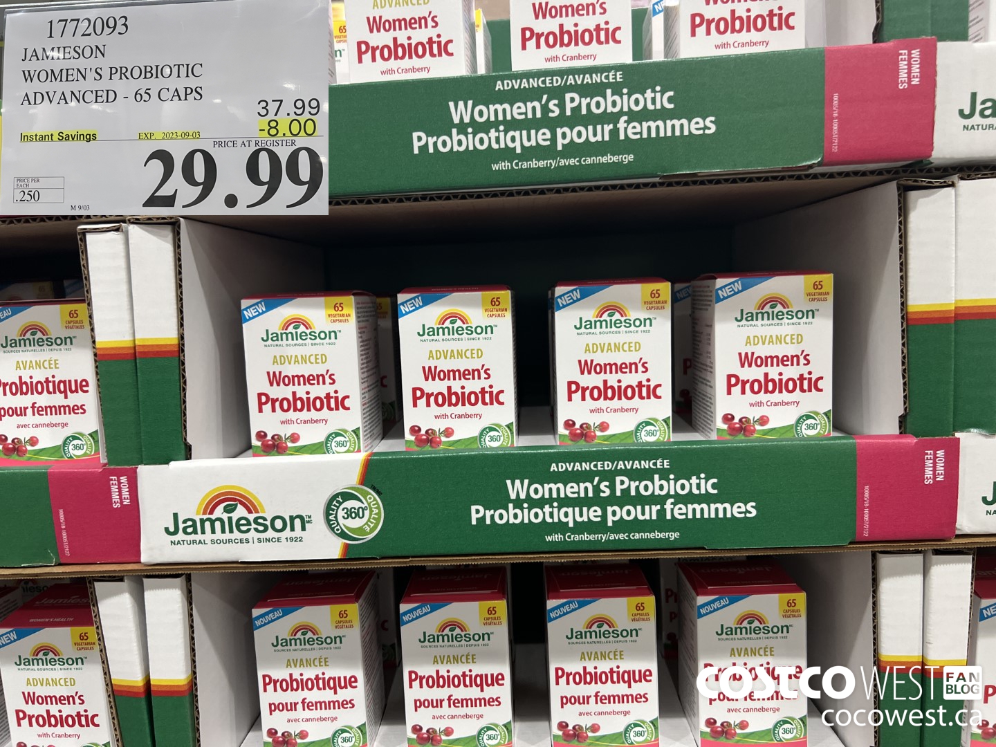 1772093 JAMIESON WOMEN'S PROBIOTIC ADVANCED - 65 CAPS ($8.00 INSTANT SAVINGS EXPIRES ON 2023-09-03) $29.99