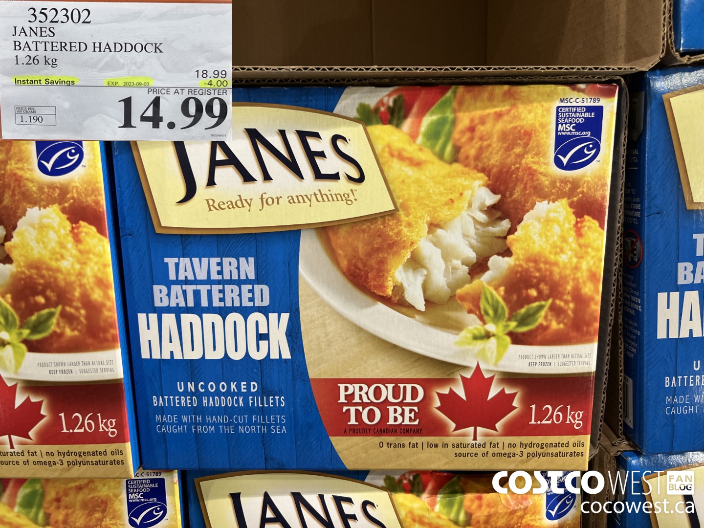 352302 JANES BATTERED HADDOCK 1.26 kg ($4.00 INSTANT SAVINGS EXPIRES ON 2023-09-03) $14.99