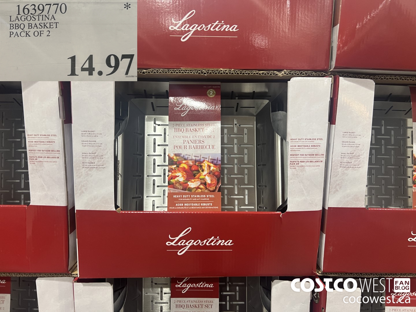 1639770 LAGOSTINA BBQ BASKET PACK OF 2 $14.97