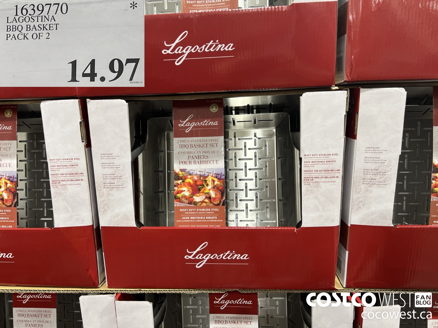 1639770 LAGOSTINA BBQ BASKET PACK OF 2 $14.97