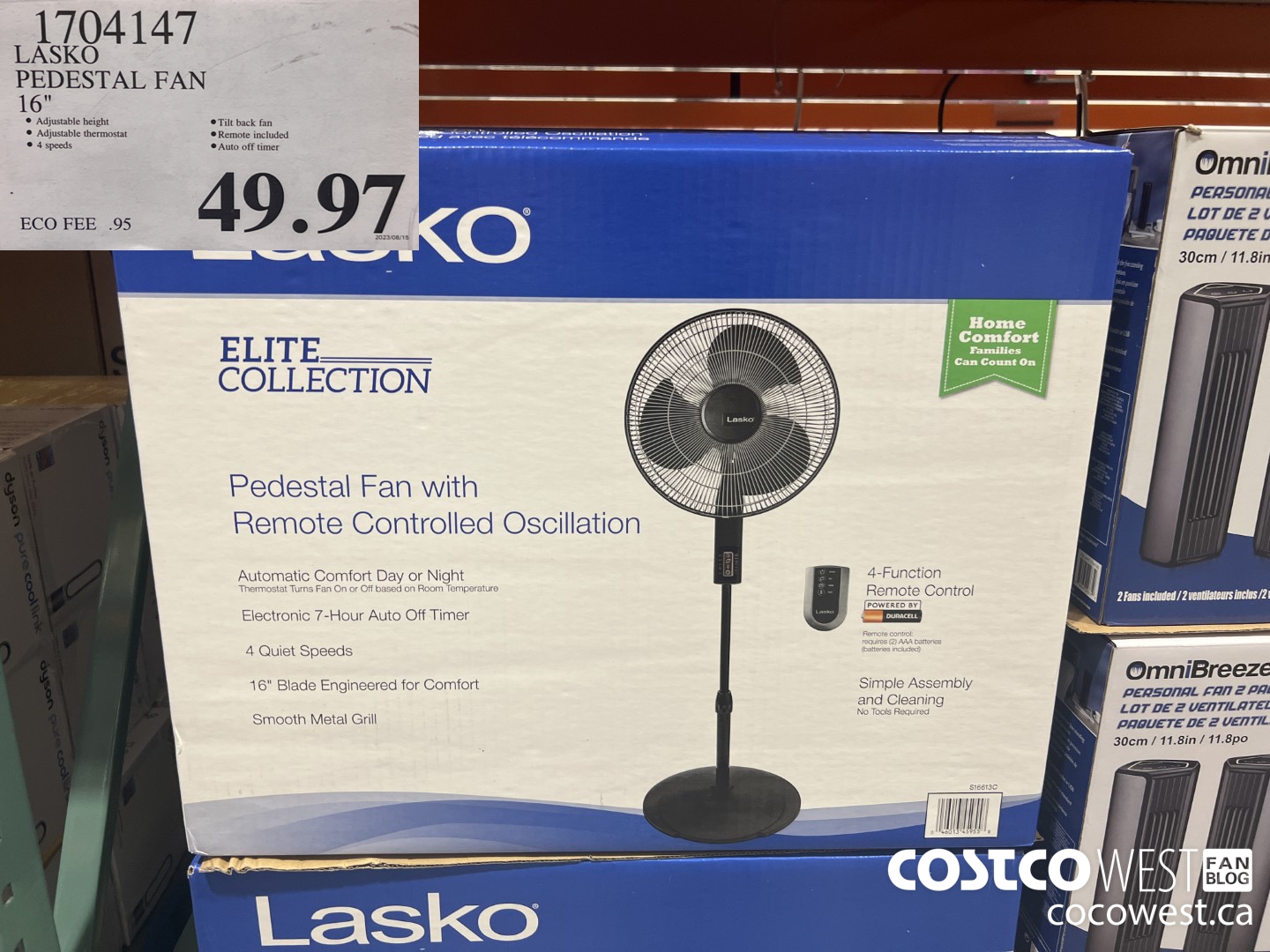 1704147 LASKO PEDESTAL FAN 16