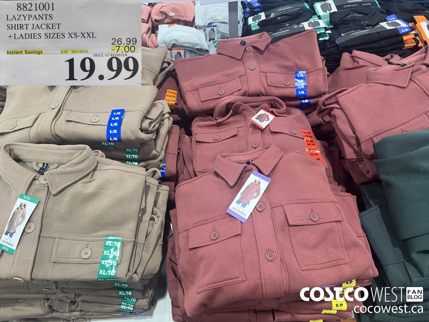 8821001 LAZYPANTS SHIRT JACKET LADIES SIZES XS-XXL ($7.00 INSTANT SAVINGS EXPIRES ON 2023-09-03) $19.99