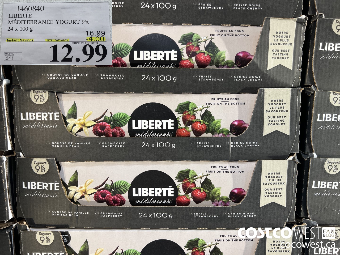 1460840 LIBERTE MEDITERRANEE YOGURT 9% 24 x 100 g ($4.00 INSTANT SAVINGS EXPIRES ON 2023-09-03) $12.99