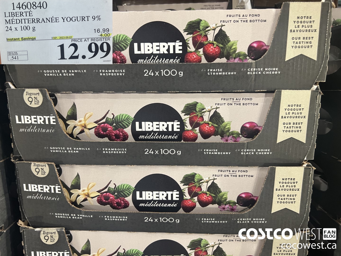 1460840 LIBERTE MEDITERRANEE YOGURT 9% 24 x 100 g ($4.00 INSTANT SAVINGS EXPIRES ON 2023-09-03) $12.99