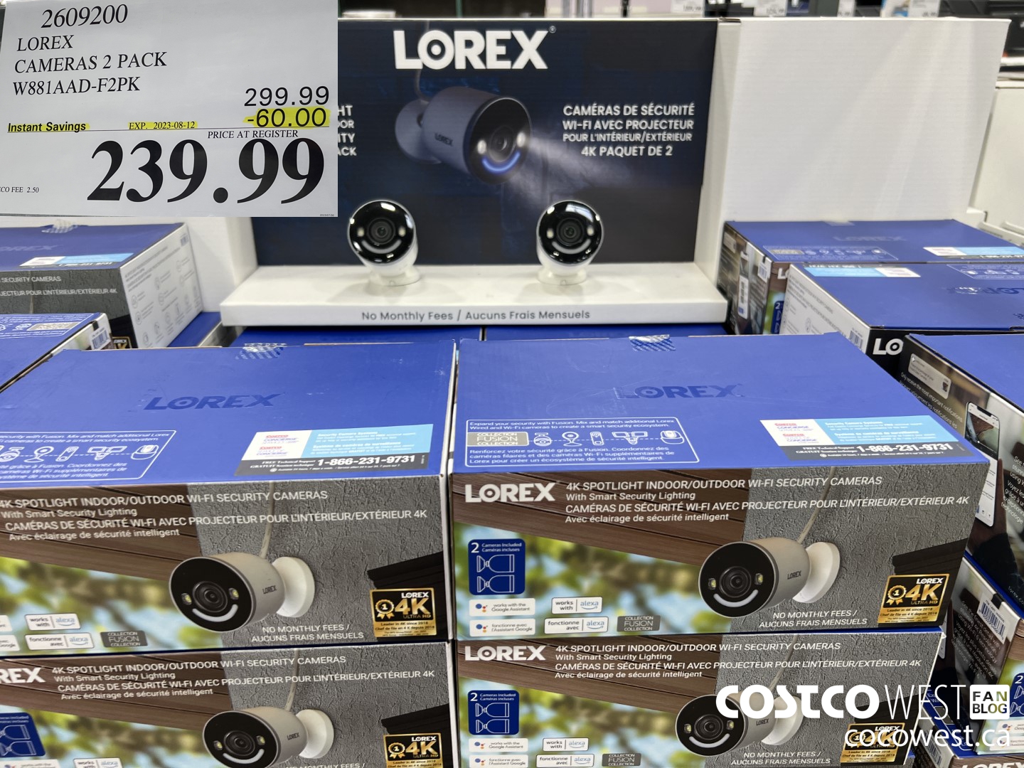 2609200 LOREX CAMERAS 2 PACK W881AAD-F2PK ($60.00 INSTANT SAVINGS EXPIRES ON 2023-08-12) $239.99