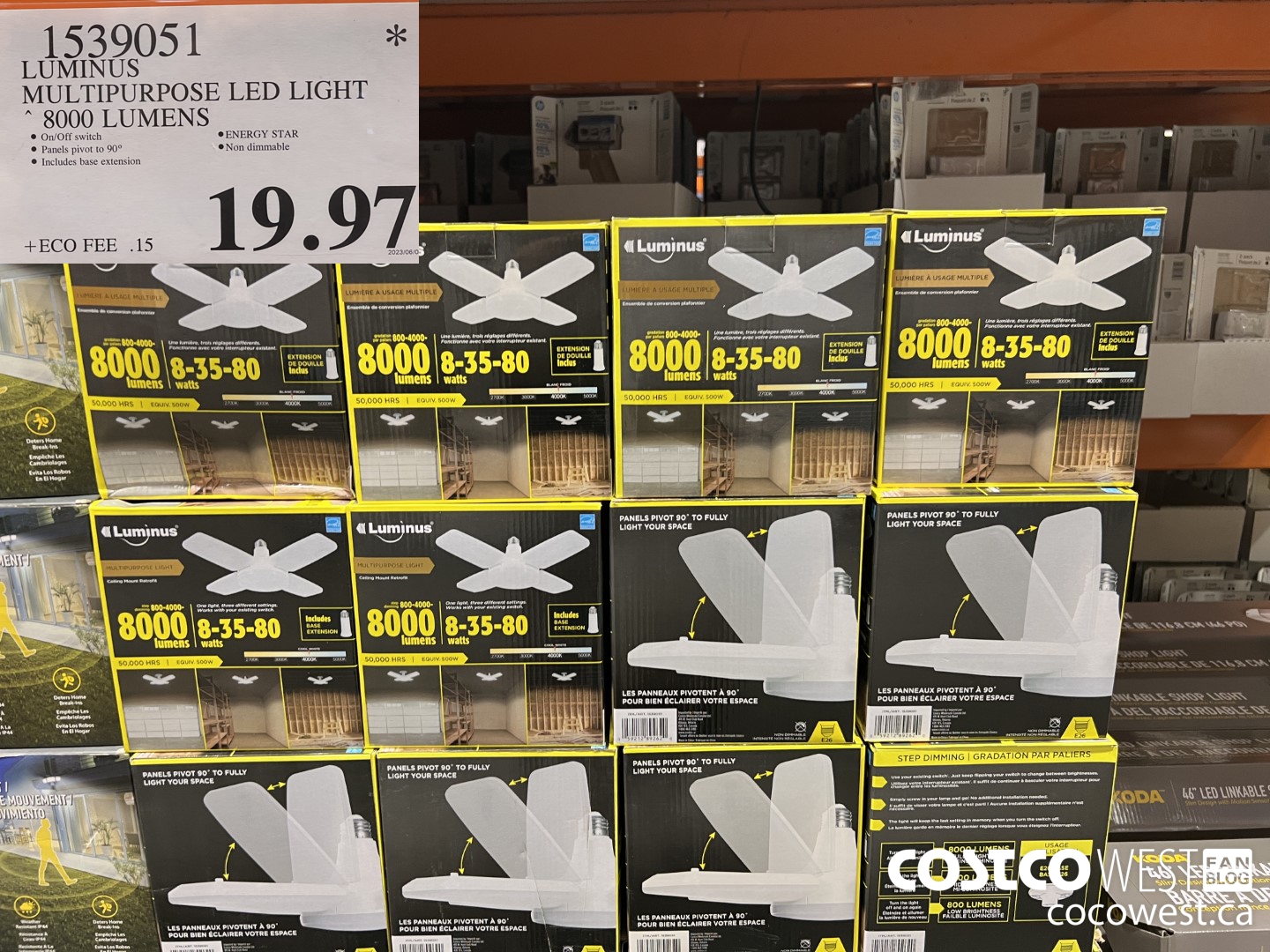 1539051 LUMINUS MULTIPURPOSE LED LIGHT 8000 LUMENS $19.97