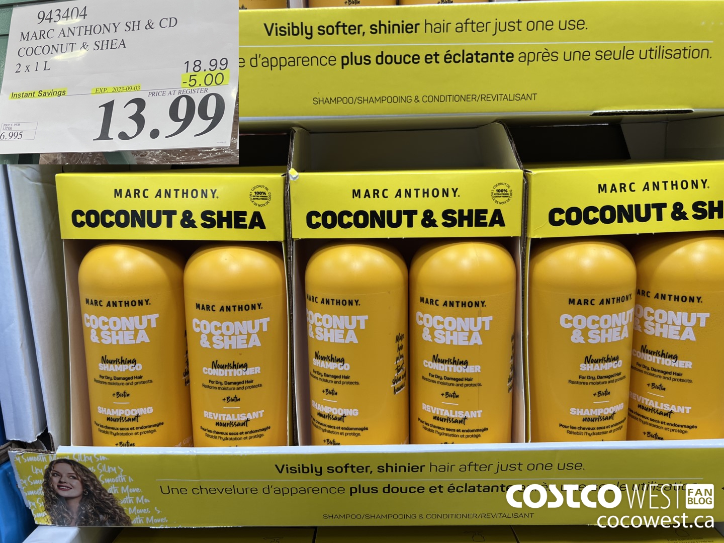 943404 MARC ANTHONY SH & CD COCONUT & SHEA 2 X 1L ($5.00 INSTANT SAVINGS EXPIRES ON 2023-09-03) $13.99