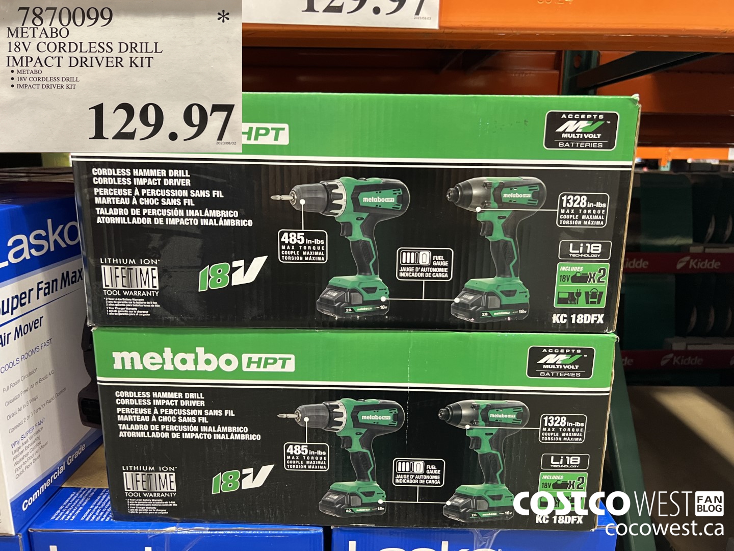 7870099 METABO 18V CORDLESS DRILL IMPACT DRIVER KIT $129.97