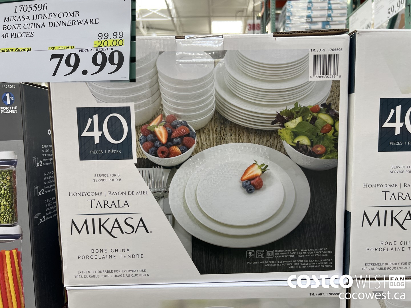 1705596 MIKASA HONEYCOMB BONE CHINA DINNERWARE 40 PIECES ($20.00 INSTANT SAVINGS EXPIRES ON 2023-08-13) $79.99