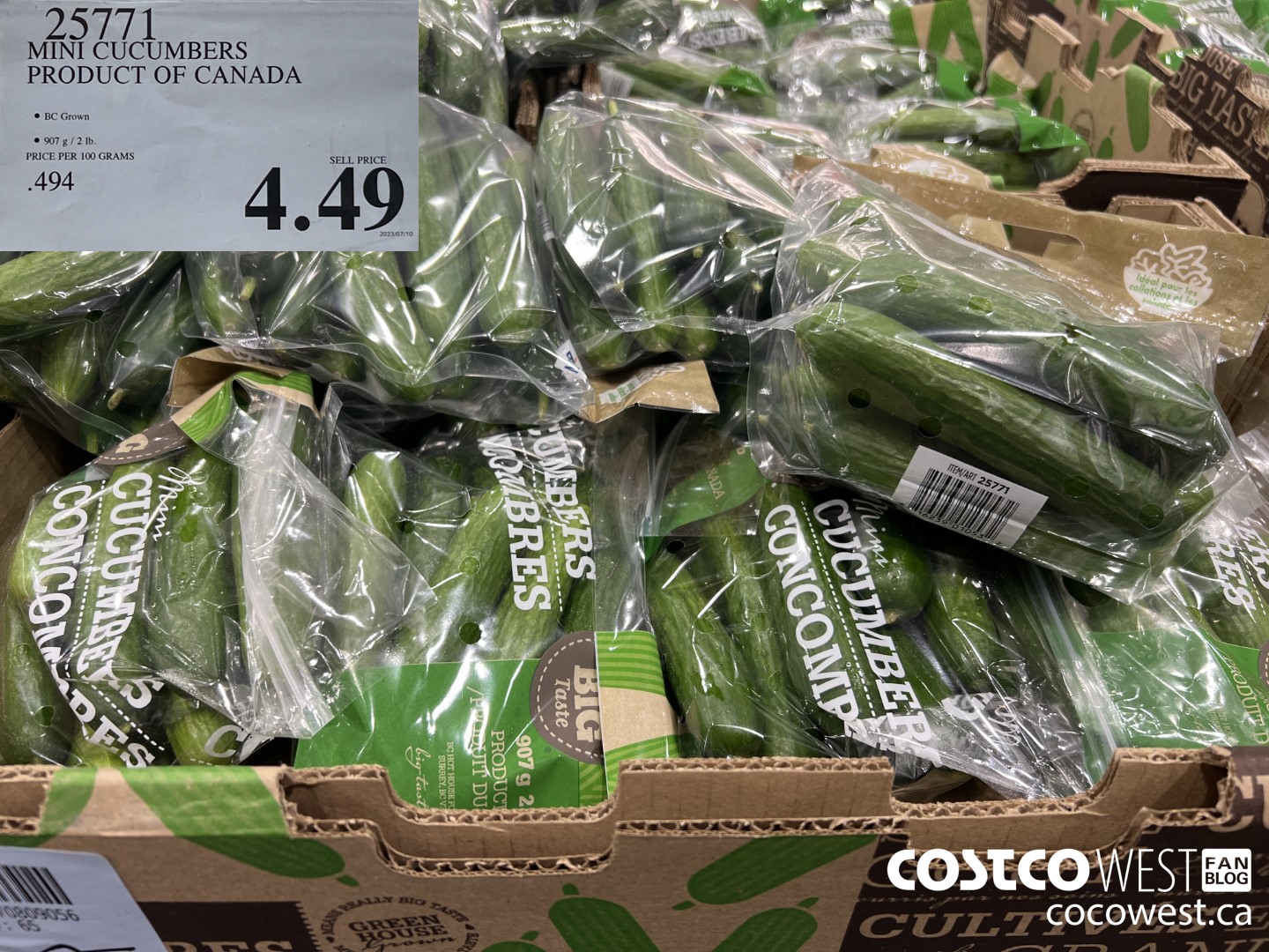 25771 MINI CUCUMBERS PRODUCT OF CANADA $4.49