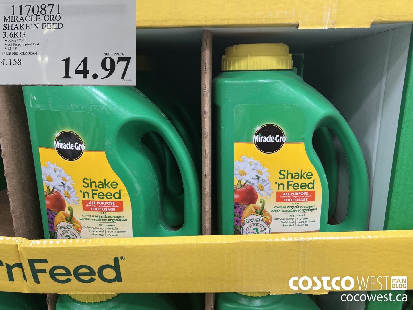 1170871 MIRACLE-GRO SHAKE'N FEED 3.6KG $14.97