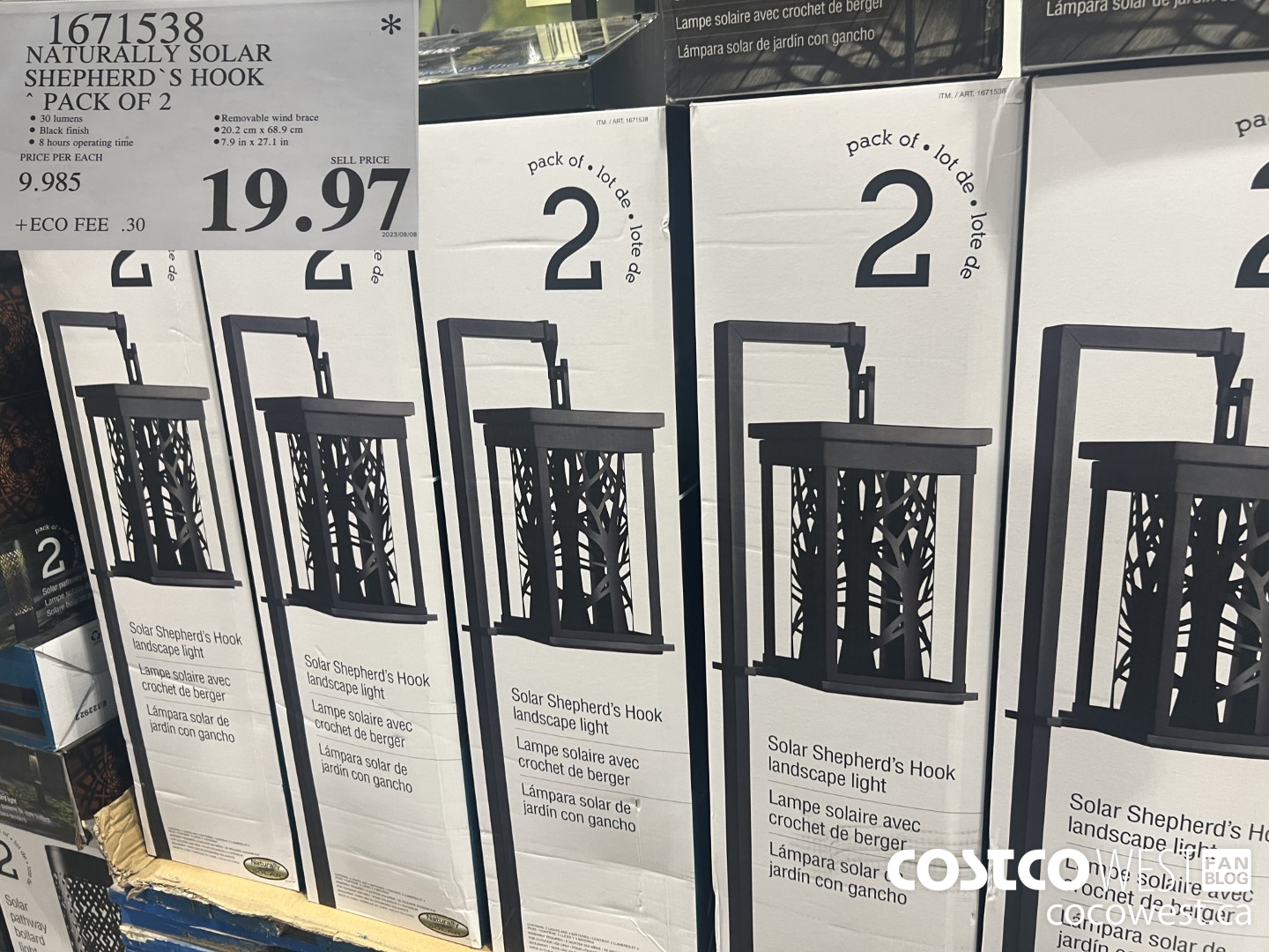 1671538 NATURALLY SOLAR SHEPHERD’ S HOOK PACK OF 2 $19.97