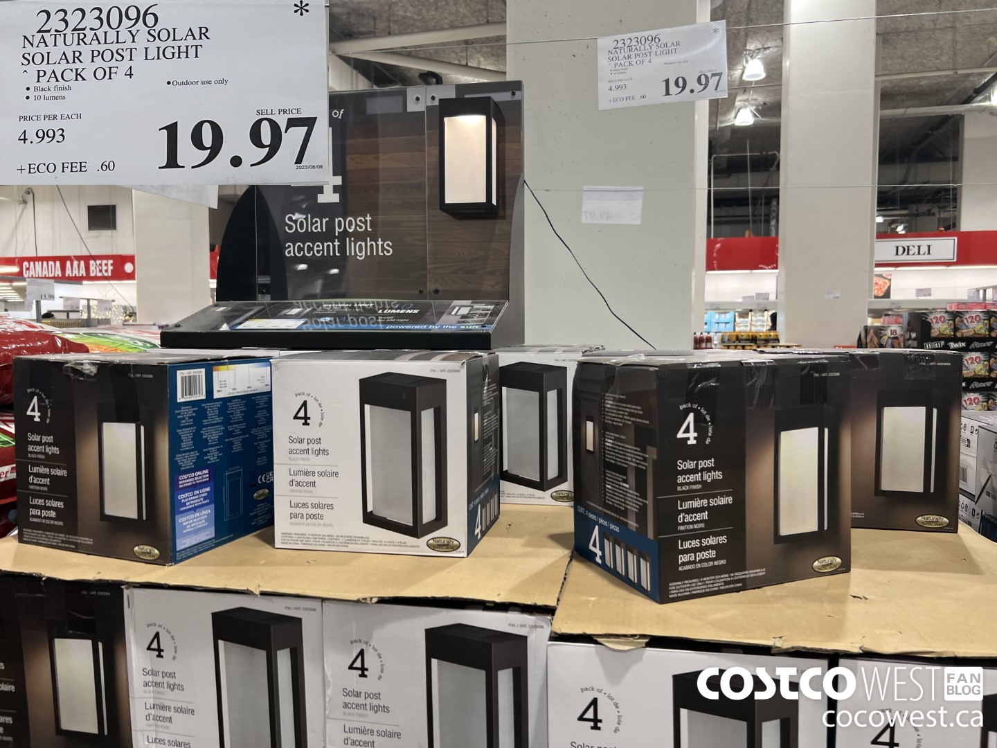 2323096 NATURALLY SOLAR SOLAR POST LIGHT PACK OF 4 $19.97